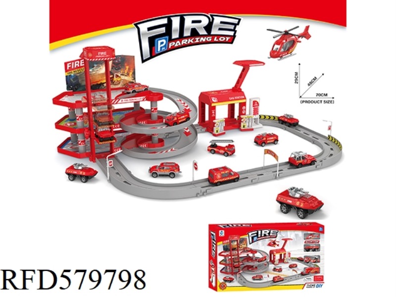 THREE-STORY FIRE COMPLEX PARKING LOT