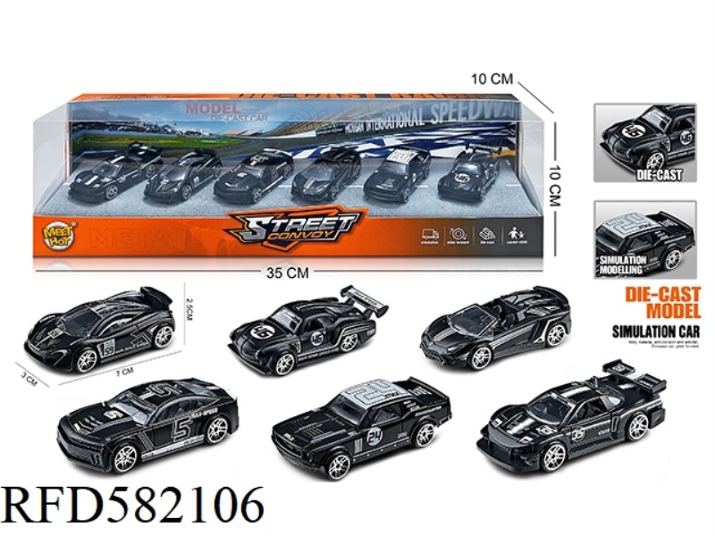 1:64 SLIDING ALLOY SUPERCAR 6 CHORS