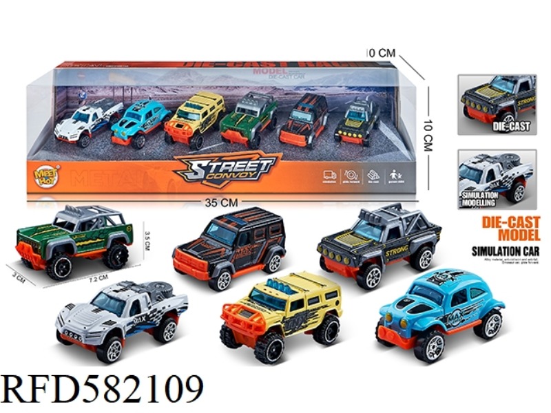 1:64 SLIDING ALLOY CROSS COUNTRY 6 ZHUANG