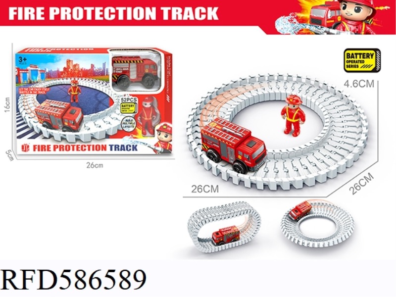 FIRE ELECTRIC RAIL CAR 52PCS