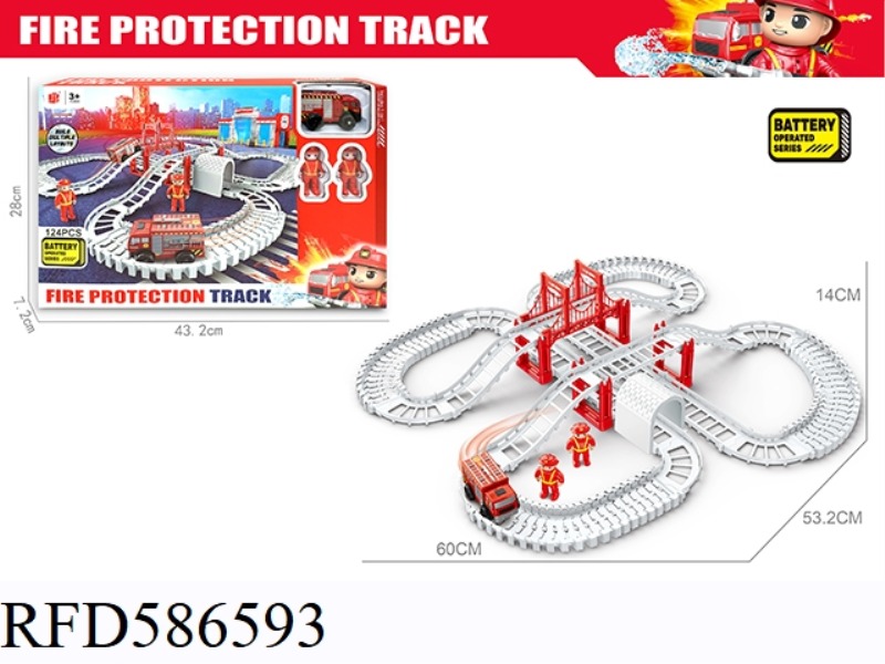 FIRE ELECTRIC RAIL CAR 124PCS