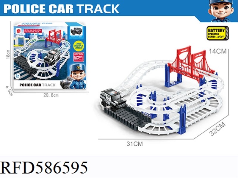 POLICE SET ELECTRIC RAIL CAR 38PCS