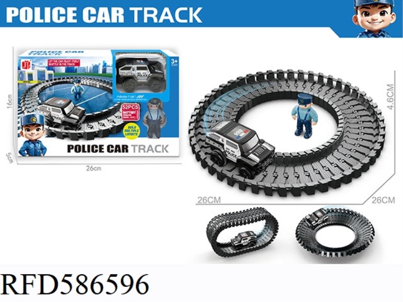 POLICE SET ELECTRIC RAIL CAR 52PCS