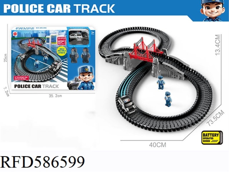POLICE SET ELECTRIC RAIL CAR 201PCS