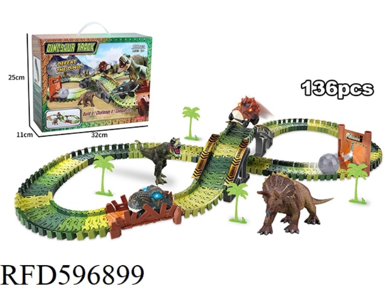 ASSEMBLE DINOSAUR TRACK ELECTRIC VEHICLE (MIXED WITH 2 CARS) TRACK NUMBER: 136