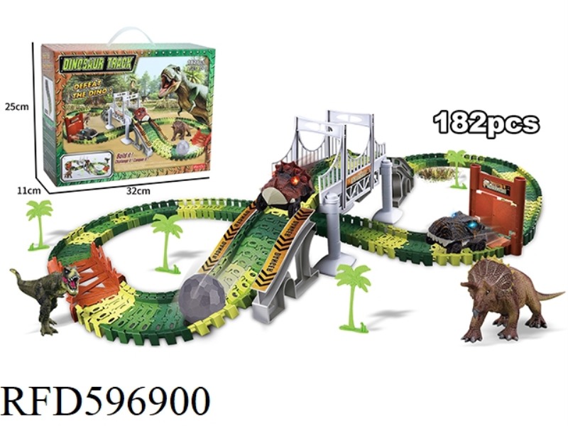 ASSEMBLE DINOSAUR TRACK ELECTRIC VEHICLE (MIXED WITH 2 CARS) TRACK NUMBER: 182