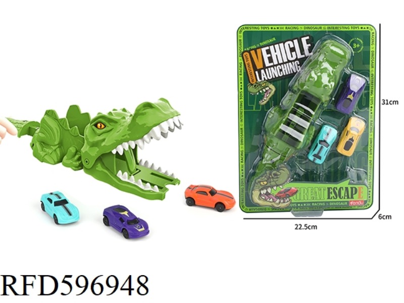 EJECTION DINOSAUR RAIL CAR 4PCS