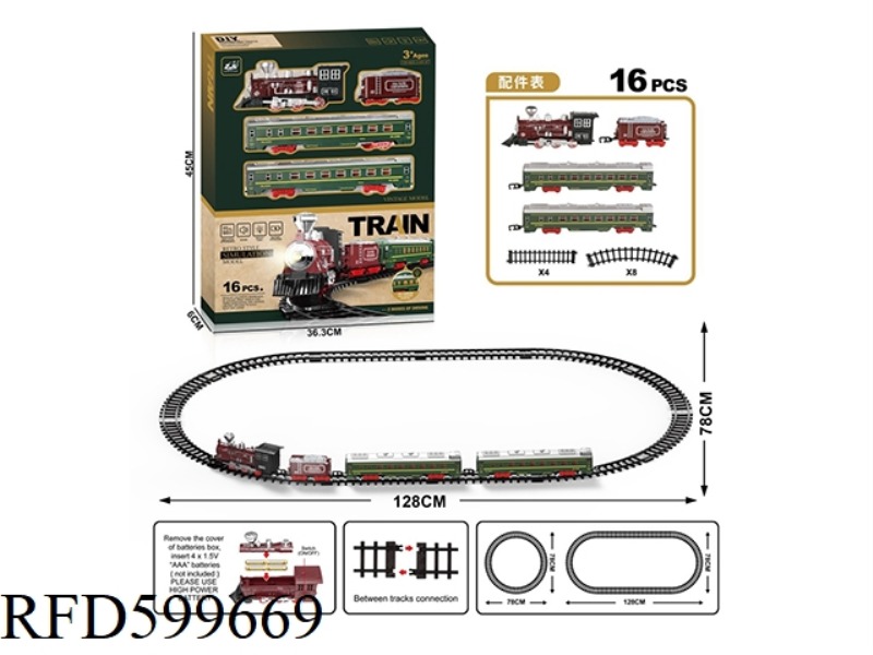 CLASSICAL TRAIN LIGHT + SOUND (2 MODES OF DRIVING)