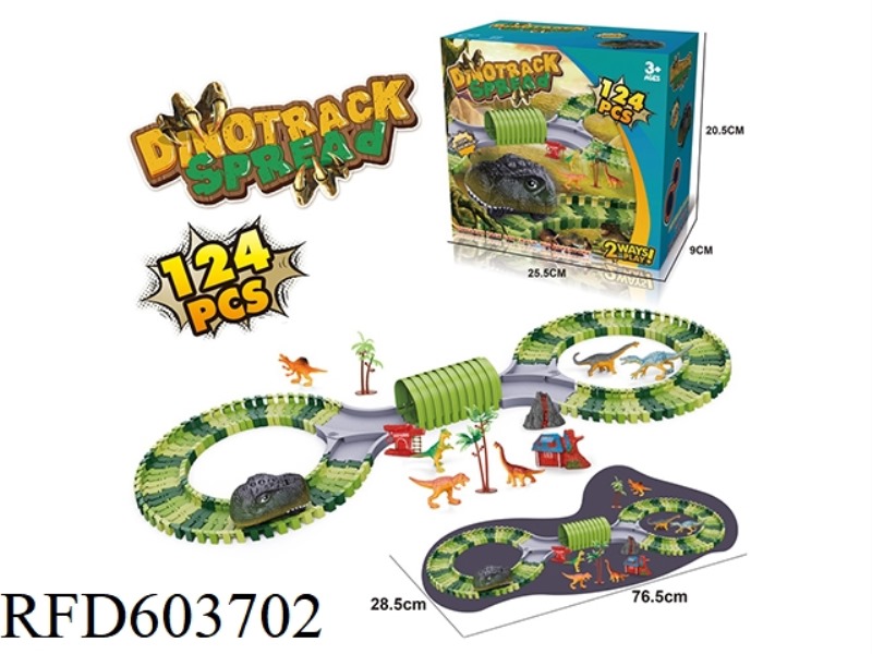 ELECTRIC RAIL DINOSAUR (124PCS)