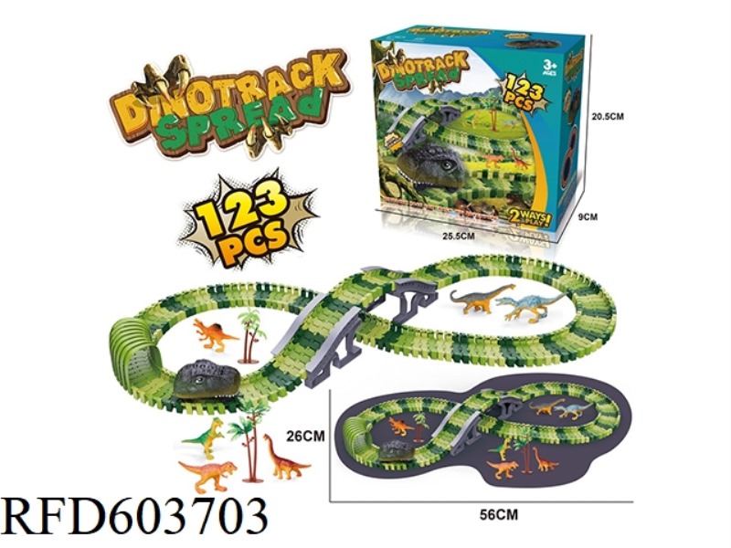 ELECTRIC RAIL DINOSAUR (123PCS)