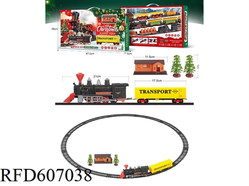 CHRISTMAS TREE CHRISTMAS RAIL CAR 1:87 CLASSICAL ELECTRIC TRAIN TRACK LIGHTS MUSIC