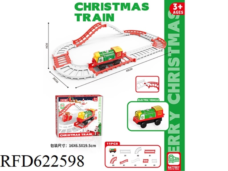 CHRISTMAS ELECTRIC RAIL CAR 11PCS