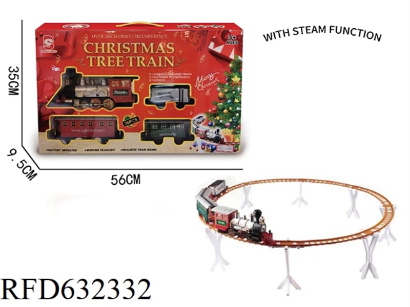 ELECTRIC LIGHT MUSIC STEAM CHRISTMAS RAIL TRAIN