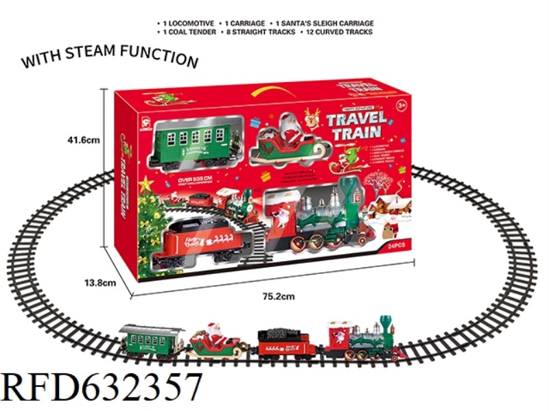 ELECTRIC LIGHTS MUSIC CHRISTMAS RAIL TRAIN STEAM