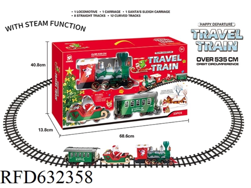 ELECTRIC LIGHTS MUSIC CHRISTMAS RAIL TRAIN STEAM