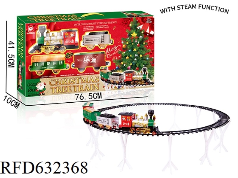 ELECTRIC LIGHT MUSIC STEAM CHRISTMAS RAIL TRAIN