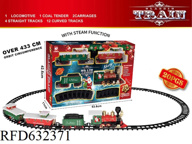 ELECTRIC LIGHT MUSIC STEAM CHRISTMAS RAIL TRAIN