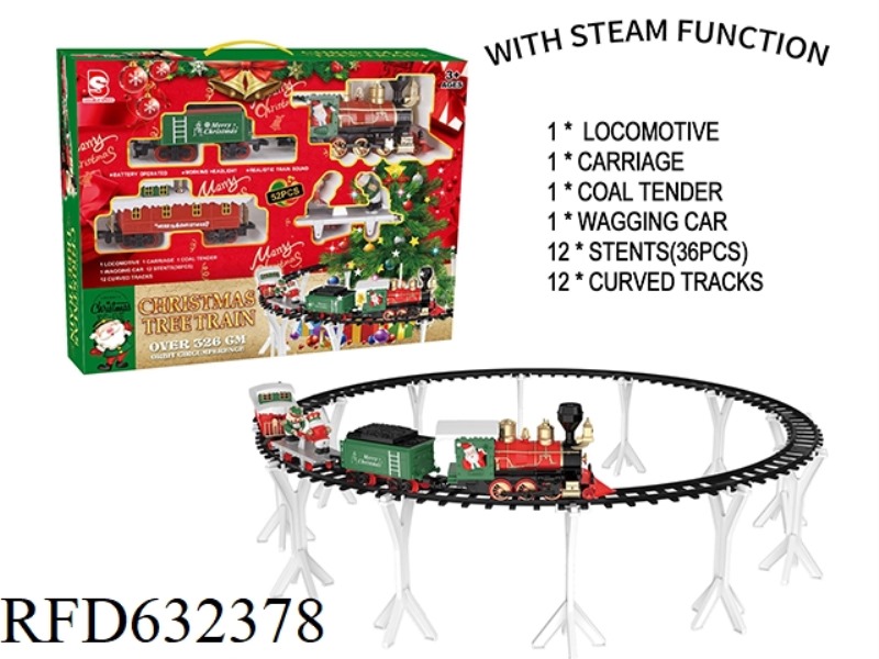 ELECTRIC LIGHT MUSIC STEAM CHRISTMAS RAIL TRAIN