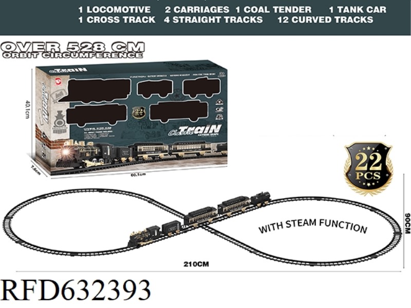 ELECTRIC LIGHT MUSIC STEAM TRACK TRAIN