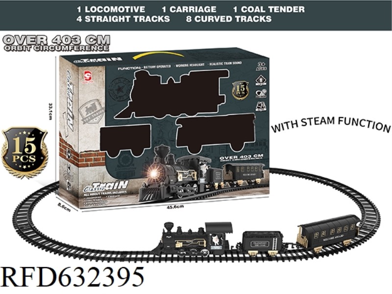ELECTRIC LIGHT MUSIC STEAM TRACK TRAIN