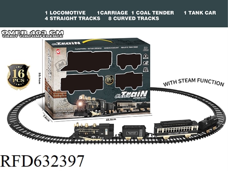ELECTRIC LIGHT MUSIC STEAM TRACK TRAIN