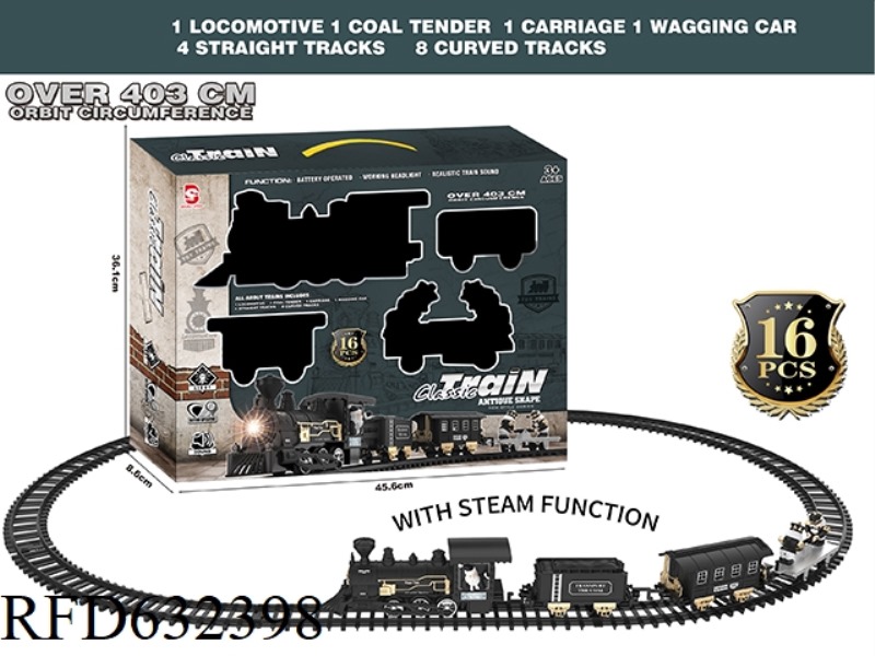 ELECTRIC LIGHT MUSIC STEAM TRACK TRAIN