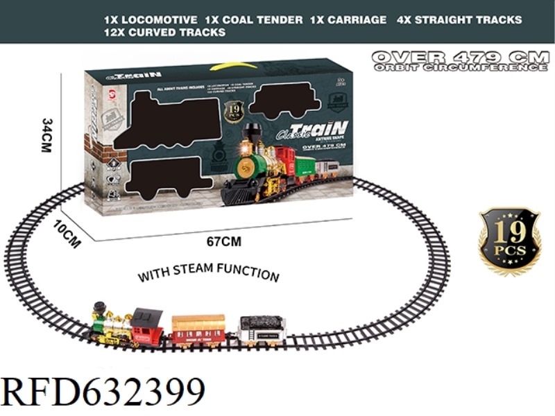 ELECTRIC LIGHT MUSIC STEAM TRACK TRAIN