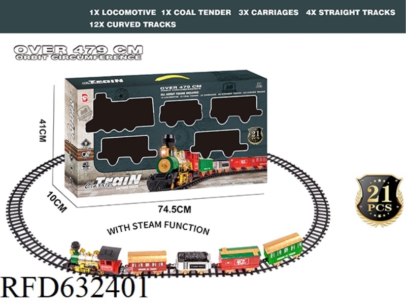 ELECTRIC LIGHT MUSIC STEAM TRACK TRAIN
