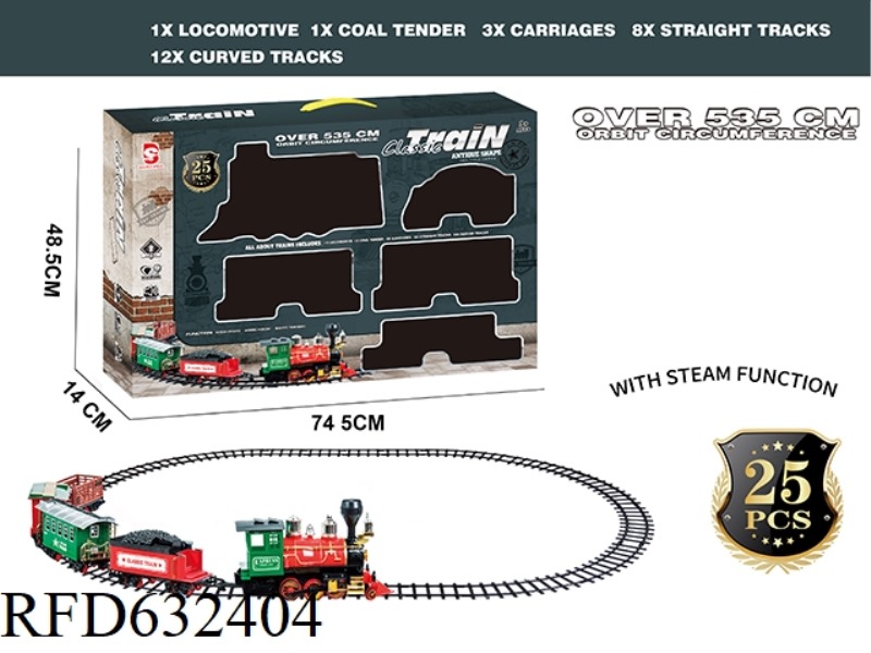 ELECTRIC LIGHT MUSIC STEAM TRACK TRAIN
