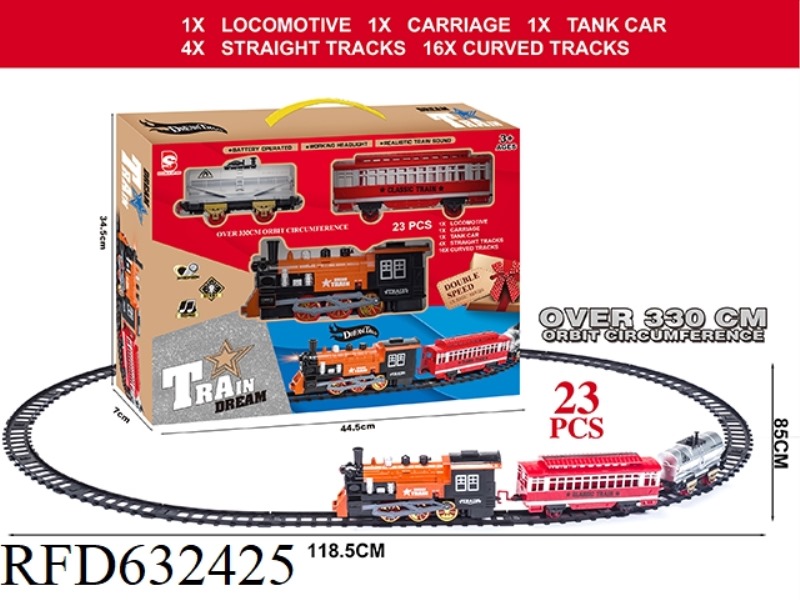 ELECTRIC CHRISTMAS RAIL TRAIN WITH LIGHTS AND SOUNDS