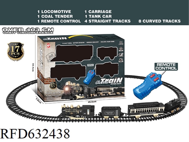 REMOTE CONTROL RAIL TRAIN WITH LIGHTS AND MUSIC