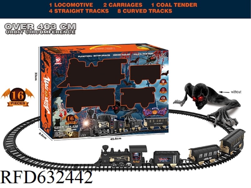 ELECTRIC HALLOWEEN RAIL TRAIN WITH LIGHTS AND SOUNDS