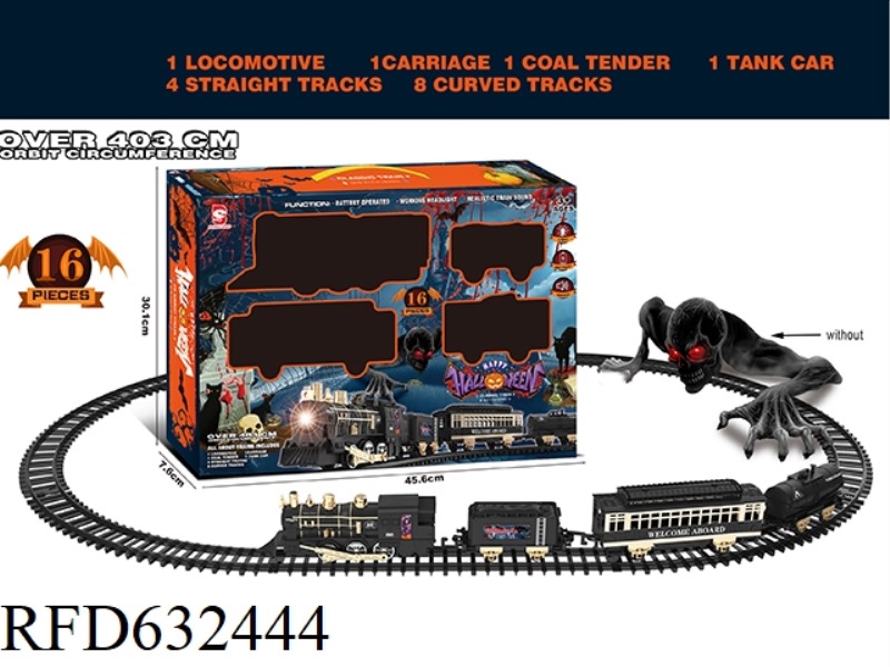 ELECTRIC HALLOWEEN RAIL TRAIN WITH LIGHTS AND SOUNDS