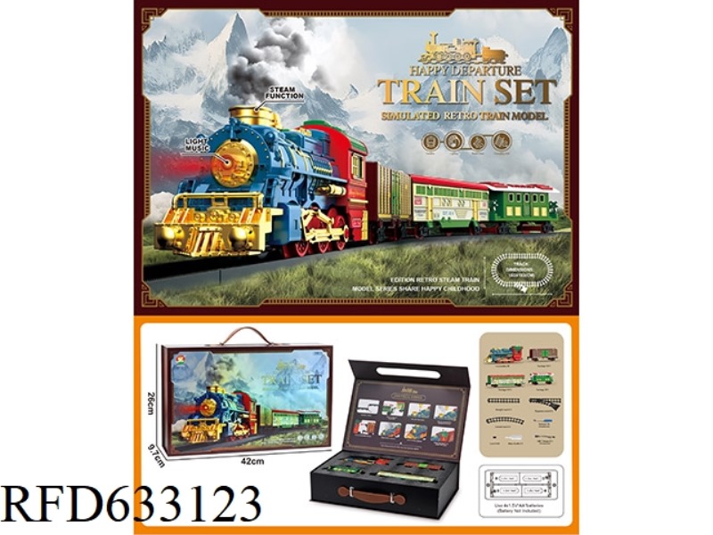 CLASSIC STEAM ELECTRIC RAIL TRAIN (CHRISTMAS MODEL)