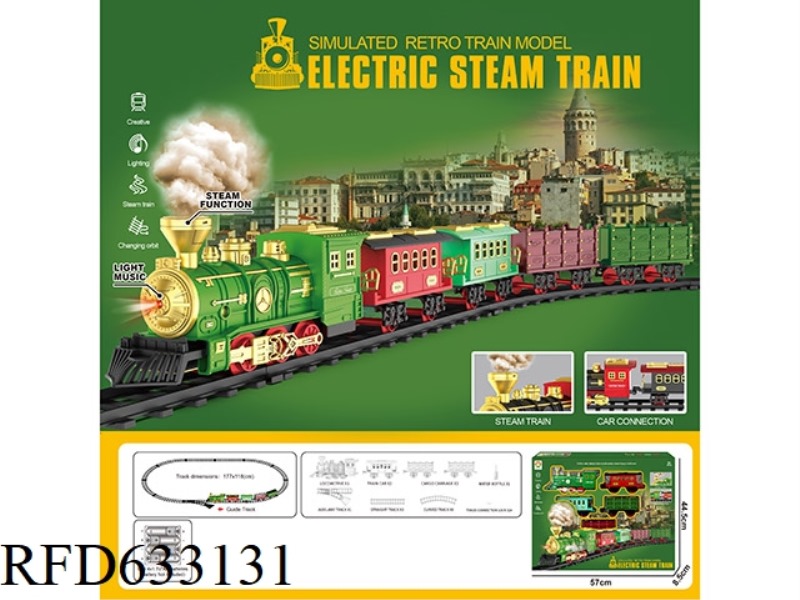 CLASSIC STEAM-ELECTRIC RAIL TRAIN