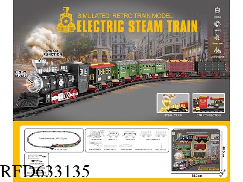 CLASSIC STEAM CHARGING RAIL TRAIN