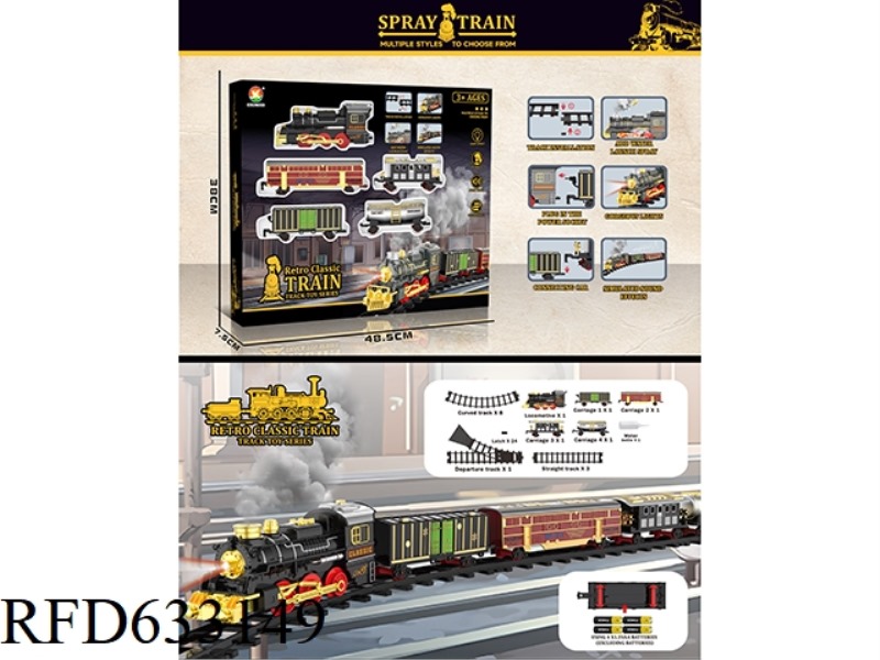 CLASSIC STEAM-ELECTRIC RAIL TRAIN