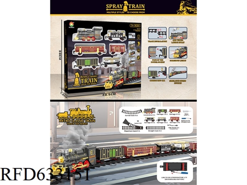 CLASSIC STEAM CHARGING RAIL TRAIN