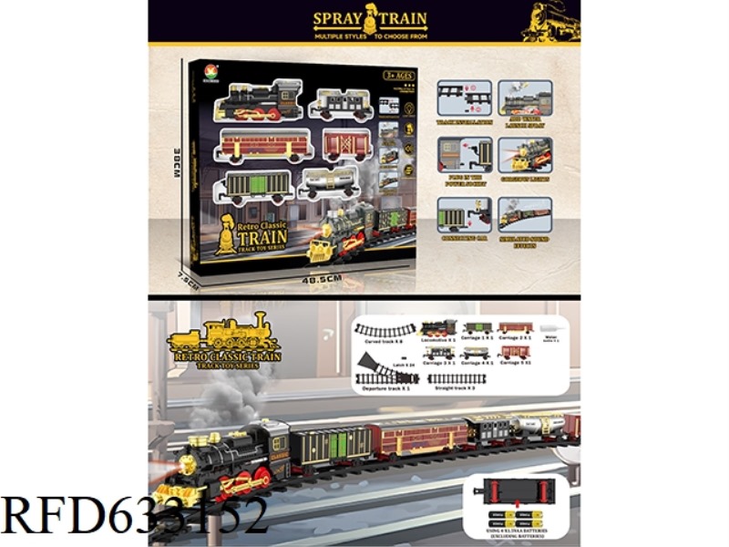 CLASSIC STEAM-ELECTRIC RAIL TRAIN