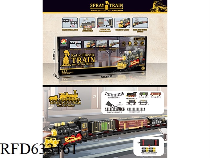 CLASSIC STEAM-ELECTRIC RAIL TRAIN