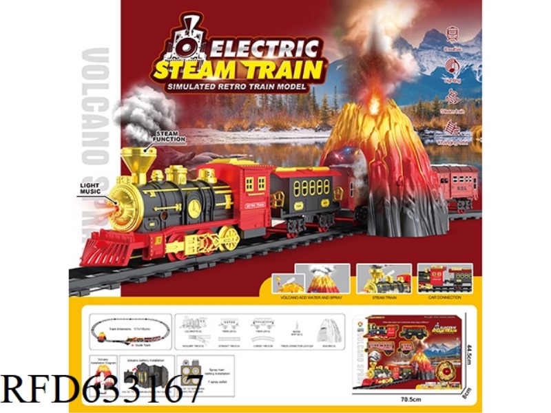 CLASSIC STEAM-ELECTRIC RAIL TRAIN