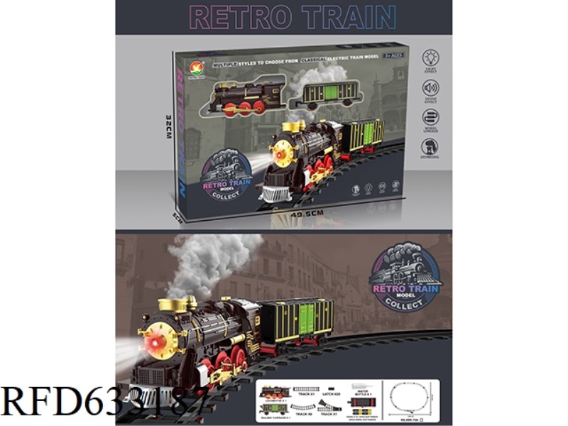 CLASSIC STEAM-ELECTRIC RAIL TRAIN