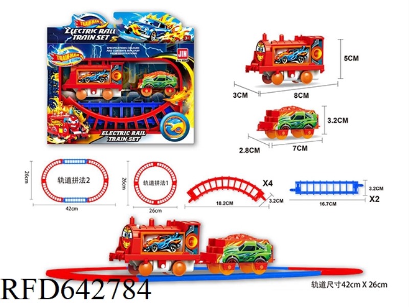 ELECTRIC HOT WHEELS RAIL TRAIN & RAIL CAR