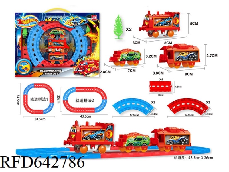 ELECTRIC HOT WHEELS RAIL TRAIN & RAIL CAR