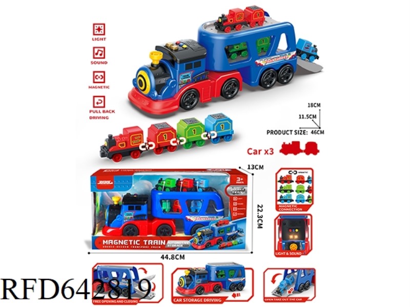 DOUBLE-LAYER MAGNETIC ATTRACTION FORCE TRANSPORT TRAIN