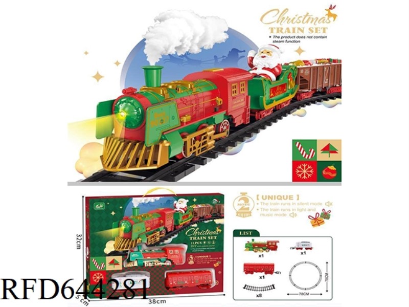 CHRISTMAS TRAIN RUNNING IN 2 MODES (CHRISTMAS MUSIC + TRAIN SOUND + LIGHT)