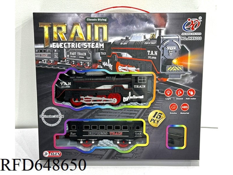 ELECTRIC LIGHT MUSIC SPRAY (WITH WATER) SIMULATES A RAIL TRAIN