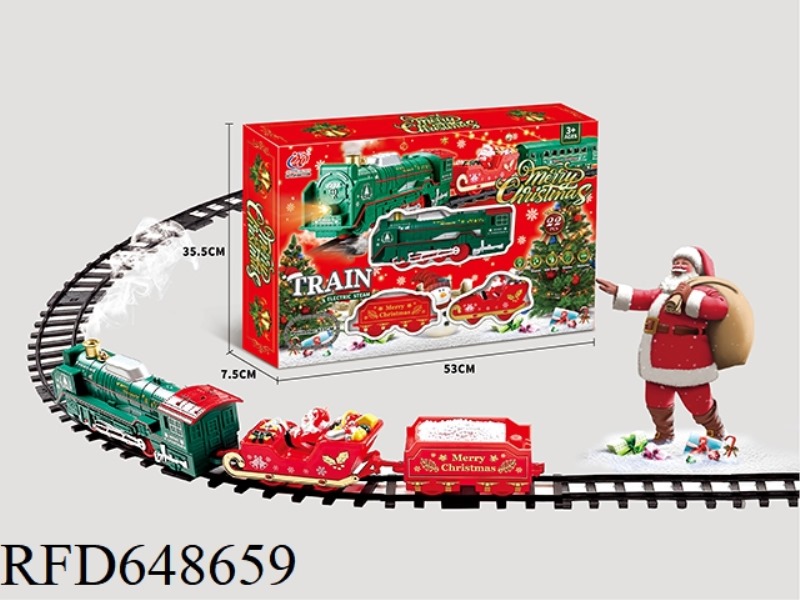 ELECTRIC SPRAY (PLUS WATER) LIGHTS MUSIC CHRISTMAS RAIL TRAIN