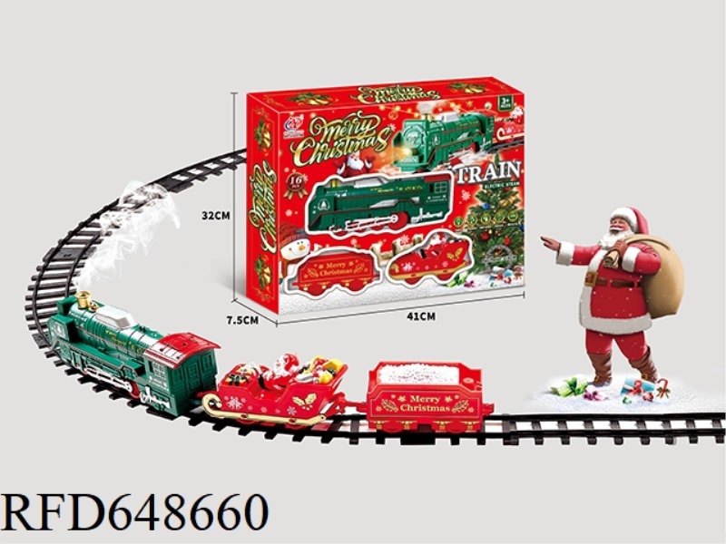 ELECTRIC SPRAY (PLUS WATER) LIGHTS MUSIC CHRISTMAS RAIL TRAIN