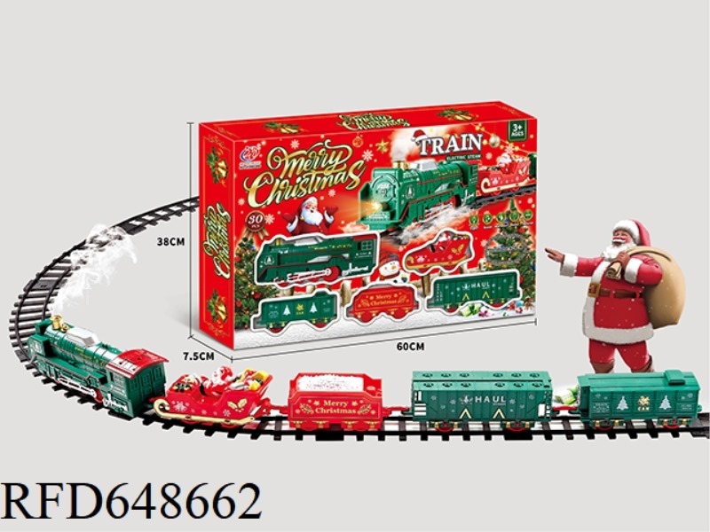 ELECTRIC SPRAY (PLUS WATER) LIGHTS MUSIC CHRISTMAS RAIL TRAIN
